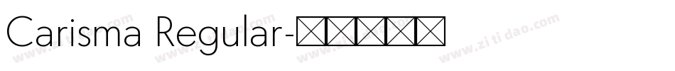 Carisma Regular字体转换